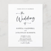 Budget All in One Calligraphy Wedding Invitation (Voorkant)