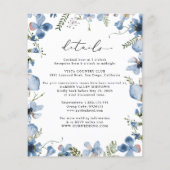 Budget All-in-One Dusty Blue Wedding Invitation (Achterkant)