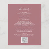 Budget All in One Dusty Roos Wedding Invitation (Achterkant)