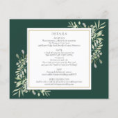 Budget All In One Emerald Foto Huwelijksuitnodigin (Achterkant)