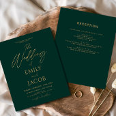 Budget All in One Emerald Green Gold Wedding