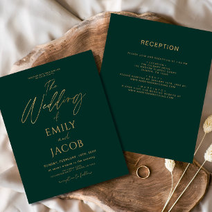Budget All in One Emerald Green Gold Wedding