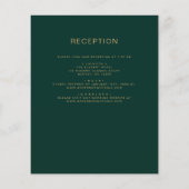 Budget All in One Emerald Green Gold Wedding (Achterkant)