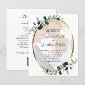 Budget All in One Eucalyptus Photo Wedding Invite (Voorkant / Achterkant)