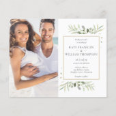 Budget All-in-One Foliage Photo Weduwen-uitnodigin (Voorkant)