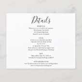 Budget All In One Foto Chique Trouw Uitnodiging (Achterkant)