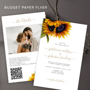 Budget all in one foto details trouwuitnodiging flyer