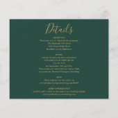 Budget All In One Foto Gouden Groene Trouw Uitnodi (Achterkant)