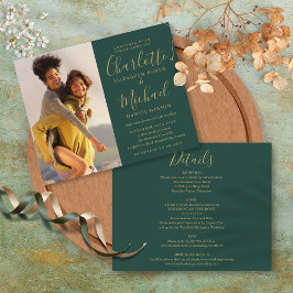 Budget All In One Foto Gouden Groene Trouw Uitnodi