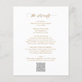 Budget All in One Gold Calligraphy Wedding Invite (Achterkant)