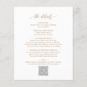 Budget All in One Gold Calligraphy Wedding Invite (Achterkant)