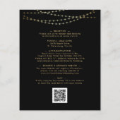 Budget All-in-One Gold Chandelier Wedding Invite (Achterkant)