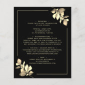 Budget All-in-One Gold Eucalyptus Wedding Invite (Achterkant)