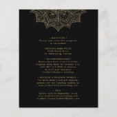 Budget All in One Gold Mandala Wedding Invite (Achterkant)