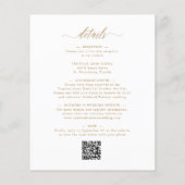 Budget All in One Goud Calligraphy Trouw Uitnodigi (Achterkant)