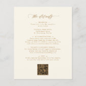 Budget All in One Goud Kalligrafie Huwelijksuitnod (Achterkant)