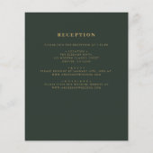 Budget All in One Green Gold Uitnodiging voor een  (Achterkant)