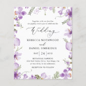Budget All-in-One Lavender Wedding Invitation (Voorkant)