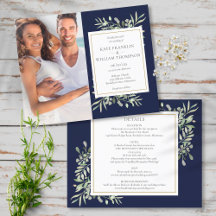 Budget All In One Navy Blauwe Foto Huwelijksuitnod
