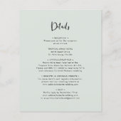 Budget All in One Sage Calligraphy Wedding Invite (Achterkant)