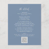 Budget All in One Stof Blauw Trouw Uitnodiging (Achterkant)