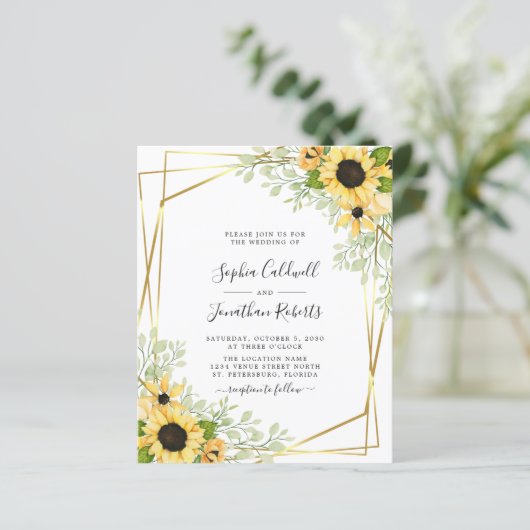 Budget All-in-One Sunflower Gold Wedding (Staand voorkant)