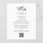 Budget All in One Winter Rozen Gold Wedding Invite (Achterkant)