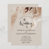 Budget allemaal in één Abstracte marmer Wedding In (Voorkant / Achterkant)