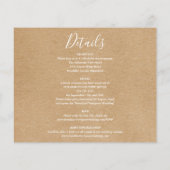 Budget allemaal in één roestelijke uitnodiging voo (Achterkant)