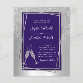 Budget allemaal in één zilveren en blauwe bruiloft