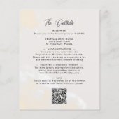 Budget Alles in een Boho Blush Bloemen Bruiloft Ui (Achterkant)