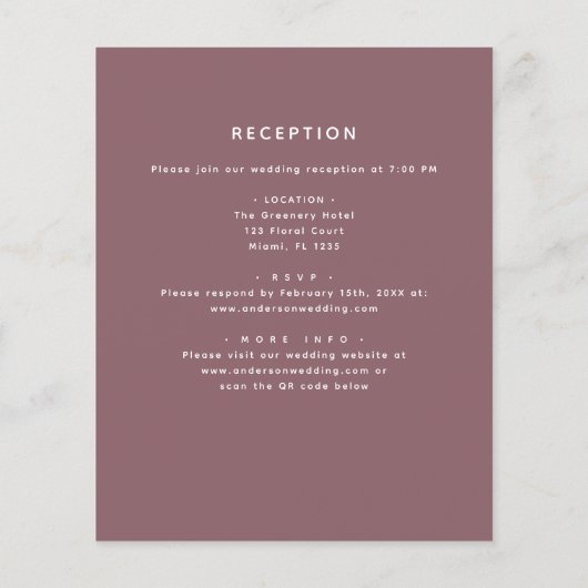 Budget Alles in één Bourgondische Boho Bloemenbrui (Achterkant)