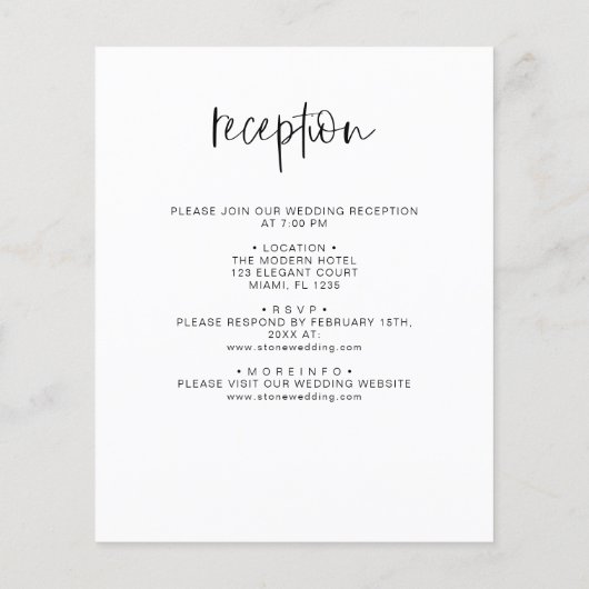 Budget Alles-in-één De bruiloft van minimalistisch (Achterkant)