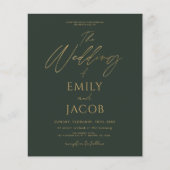 Budget Alles in een Groen Goud Bruiloft QR Code (Voorkant)