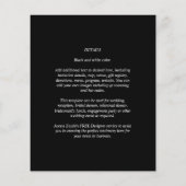 Budget Alles in Eén Huwelijks RSVP Details Cadeau Flyer (Achterkant)