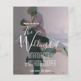 Budget alles-in-één info RSVP en trouw uitnodiging Flyer