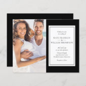 Budget alles in één klassieke foto bruiloft uitnod (Voorkant / Achterkant)