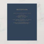 Budget Alles in een Navy Blue Gold Wedding Script (Achterkant)