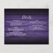 Budget alles in één Paarse houten foto bruiloft ui (Achterkant)