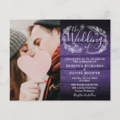 Budget alles in één Paarse houten foto bruiloft ui (Voorkant)