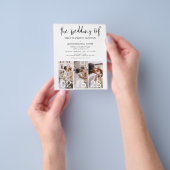 Budget Alles in één QR Code Bruiloft van Minimalis Flyer (Hand)