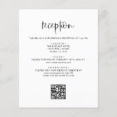 Budget Alles in één QR Code Bruiloft van Minimalis Flyer (Achterkant)