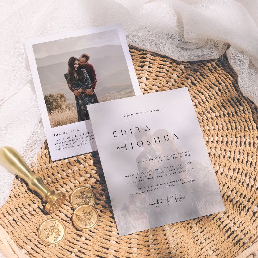 Budget alles in één QR code Elegant 2 foto bruilof