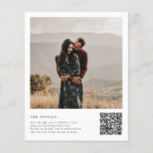Budget alles in één QR code Elegant 2 foto bruilof (Achterkant)