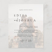 Budget alles in één QR code Elegant 2 foto bruilof (Voorkant)