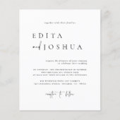 Budget alles in één QR code wit één foto bruiloft (Voorkant)