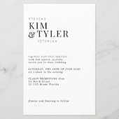 Budget alles in één QR RSVP foto bruiloft Uitnodig (Voorkant)