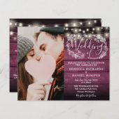 Budget alles in één rode rustieke foto bruiloft ui (Voorkant / Achterkant)