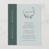 Budget Alles In Een Sage Emerald Huwelijksuitnodig (Voorkant)