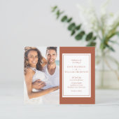 Budget alles in één terracotta foto bruiloft uitno (Staand voorkant)